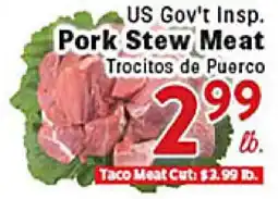 Rio Valley Market US Gov't Insp. Pork Stew Meat offer