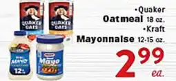 Rio Valley Market • Quaker Oatmeal 18 oz. • Kraft Mayonnaise 12-15 oz offer