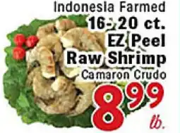 Rio Valley Market Indonesia Farmed 16-20 ct. EZ Peel Raw Shrimp offer