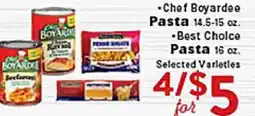 Rio Valley Market •Chef Boyardee Pasta 14.5-15 oz. •Best Choice Pasta 16 oz offer
