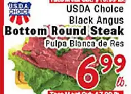Rio Valley Market USDA Choice Black Angus Bottom Round Steak offer