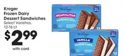Mariano's Kroger Frozen Dairy Dessert Sandwiches offer