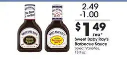 Food 4 Less Sweet Baby Ray's Barbecue Sauce offer