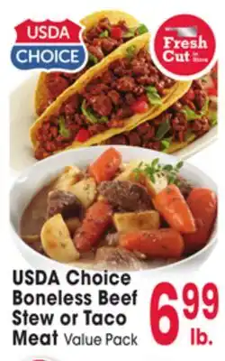 Jewel-Osco USDA Choice Boneless Beef Stew or Taco Meat offer