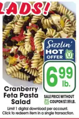 Jewel-Osco Cranberry Feta Pasta Salad offer