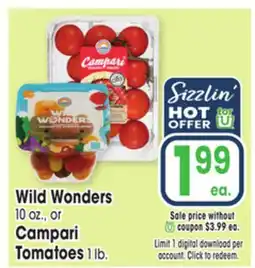 Jewel-Osco Wild Wonders 10 oz., or Campari Tomatoes 1 lb offer