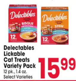 Jewel-Osco Delectables Lickable Cat Treats Variety Pack offer