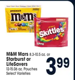 Jewel-Osco M&M Mars 8.3-10.5 oz. or Starburst or LifeSavers offer