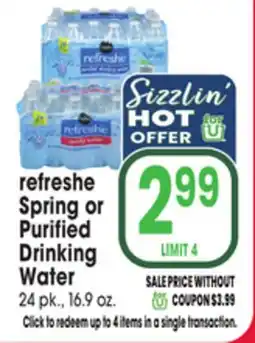 Jewel-Osco refreshe Spring or Purified Drinking Water offer
