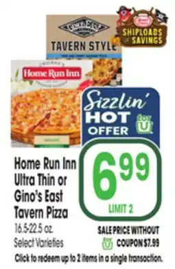 Jewel-Osco Home Run Inn Ultra Thin or Gino's East Tavern Pizza offer