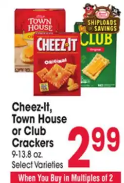 Jewel-Osco Cheez-It, Town House or Club Crackers offer