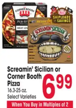 Jewel-Osco Screamin' Sicilian or Corner Booth Pizza offer