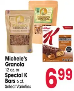 Jewel-Osco Michele's Granola 12 oz. or Special K Bars 6 ct offer