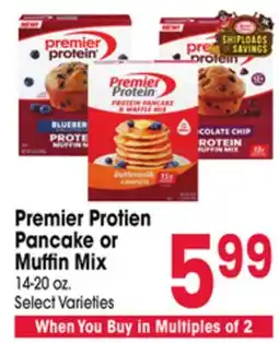Jewel-Osco Premier Protien Pancake or Muffin Mix offer