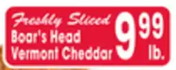 Jewel-Osco Boar's Head Vermont Cheddar offer