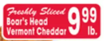 Jewel-Osco Boar's Head Vermont Cheddar offer
