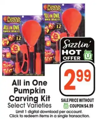 Jewel-Osco All in One Pumpkin Carving Kit offer