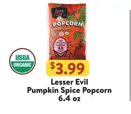 Fresh Thyme Lesser Evil Pumpkin Spice Popcorn offer