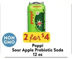 Fresh Thyme Poppi Sour Apple Prebiotic Soda offer