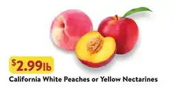 Fresh Thyme California White Peaches or Yellow Nectarines offer