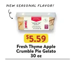 Fresh Thyme Fresh Thyme Apple Crumble Pie Gelato offer