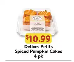 Fresh Thyme Delices Petits Spiced Pumpkin Cakes offer