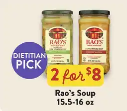Fresh Thyme Rao's Soup offer
