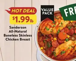 Fresh Thyme Sanderson All-Natural Boneless Skinless Chicken Breast offer