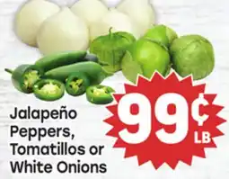 Tony’s Fresh Market Jalapeño Peppers, Tomatillos or White Onions offer