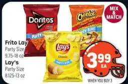 Tony’s Fresh Market Frito Lay Party Size 9.75-18 oz, Lay's Party Size 8.125-13 oz offer