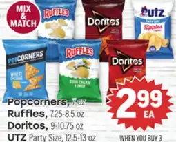 Tony’s Fresh Market Popcorners or Ruffles or Doritos or UTZ Party Size offer