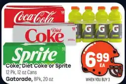 Tony’s Fresh Market Coke, Diet Coke or Sprite or Gatorade offer