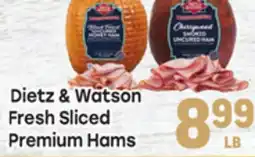 Tony’s Fresh Market Dietz & Watson Fresh Sliced Premium Hams offer