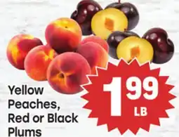Tony’s Fresh Market Yellow Peaches, Red or Black Plums offer