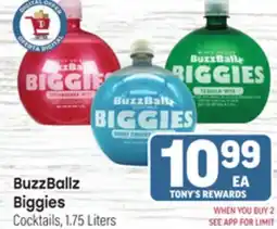 Tony’s Fresh Market BuzzBallz Biggies offer