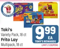 Tony’s Fresh Market Taki's, Frito Lay offer