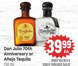 Tony’s Fresh Market Don Julio 70th Anniversary or Añejo Tequila offer