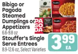 Tony’s Fresh Market Bibigo or Pagoda Steamed Dumplings or Appetizers or Stouffer's Single Serve Entrees offer