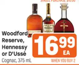 Tony’s Fresh Market Woodford Reserve, Hennessy or D'Ussé Cognac offer