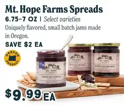 Market of Choice Mt. Hope Farms Spreads offer