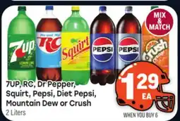 Tony’s Fresh Market 7UP, RC, Dr Pepper, Squirt, Pepsi, Diet Pepsi, Mountain Dew or Crush offer