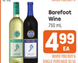 Tony’s Fresh Market Barefoot Wine offer