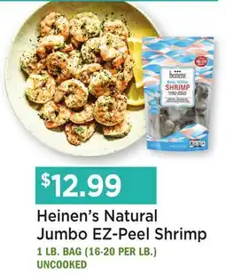 Heinen's Heinen's Natural Jumbo EZ-Peel Shrimp offer