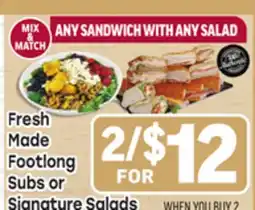 Tony’s Fresh Market ANY SANDWICH WITH ANY SALAD offer