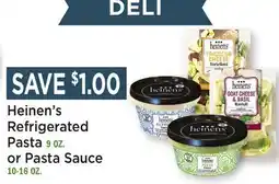 Heinen's Heinen's Refrigerated Pasta 9 OZ. or Pasta Sauce 10-16 OZ offer