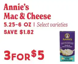 Market of Choice Annie's Mac & Cheese offer