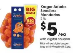 Kroger Kroger Adorbs Seedless Mandarins offer