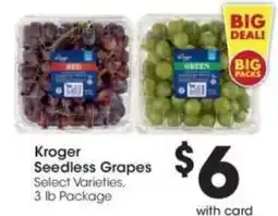 Kroger Kroger seedless grapes offer