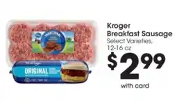 Kroger Kroger breakfast sausage offer
