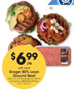 Kroger Kroger 80% Lean Ground Beef offer